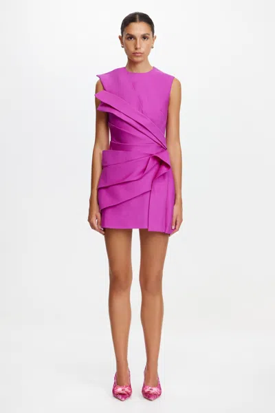 Acler Kenley Mini Dress In Purple