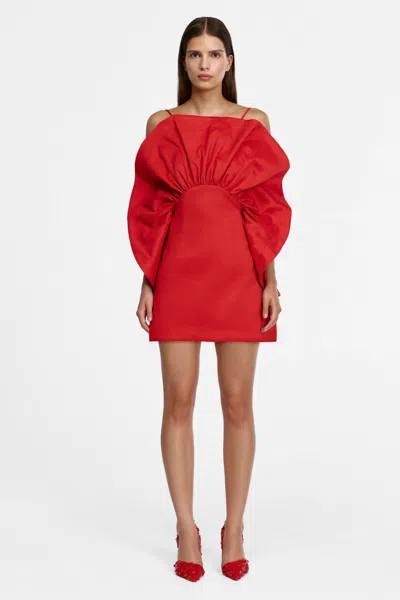 Acler Ketch Mini Dress In Red