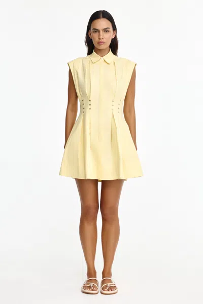 Acler Kimpton Mini Dress In Yellow
