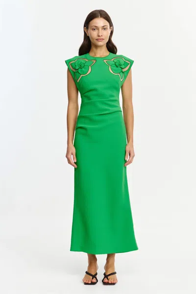 Acler Koda Midi Dress In Green