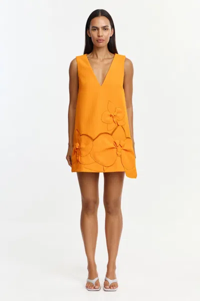 Acler Koda Mini Dress In Orange
