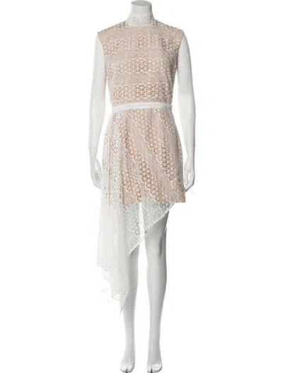 Pre-owned Acler Lace Pattern Long Dress In Neutral
