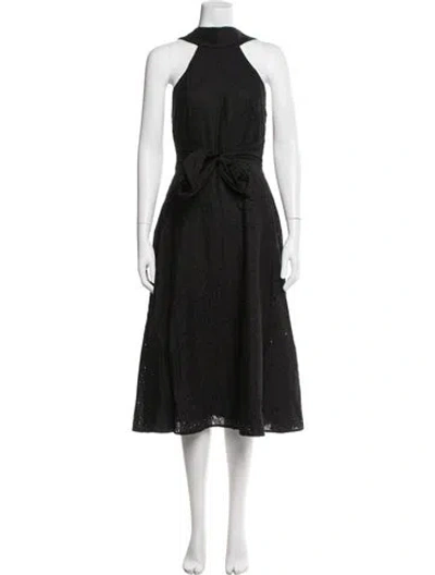 Pre-owned Acler Lace Pattern Midi Length Dress In Black