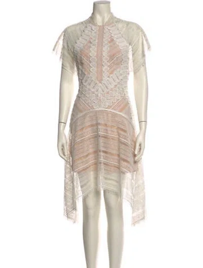 Pre-owned Acler Lace Pattern Midi Length Dress In Neutral