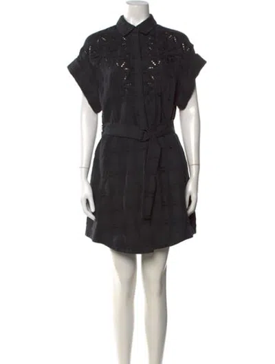 Pre-owned Acler Lace Pattern Mini Dress In Black/grey