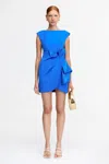 Acler Lamberton Mini Dress In Blue