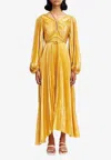 Acler Lanesfield Metallic Maxi Dress In Gold