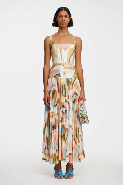 Acler Leasgill Midi Dress In Multi