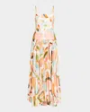 Acler Leasgill Open-back Midi Dress In Cubist Canyon