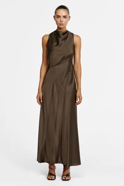 Acler Lecha Maxi Dress In Brown