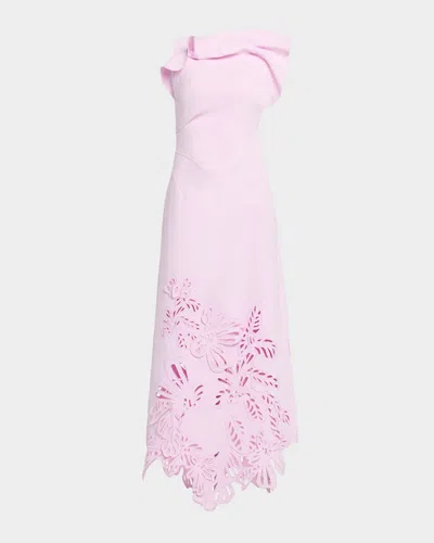 Acler Lessonall Embroidered Maxi Dress In Purple