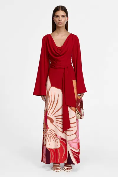 Acler Lindon Maxi Dress In Red