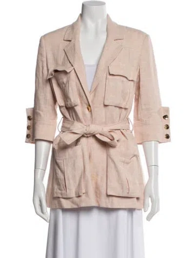 Pre-owned Acler Linen Blazer In Pink
