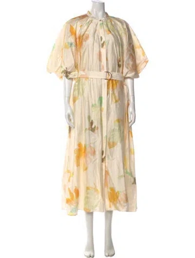 Pre-owned Acler Linen Long Dress W/ Tags In Multi