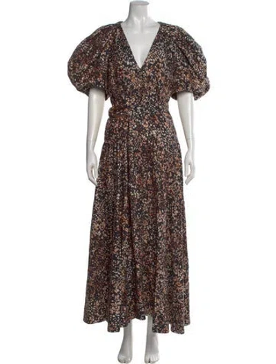 Pre-owned Acler Linen Long Dress W/ Tags In Multi