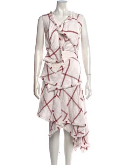 Pre-owned Acler Linen Mini Dress In Multicolor