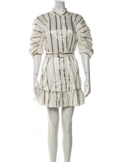 Pre-owned Acler Linen Mini Dress In Neutrals