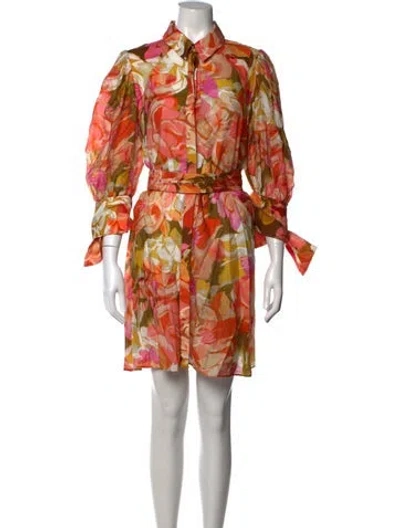 Pre-owned Acler Linen Mini Dress In Orange
