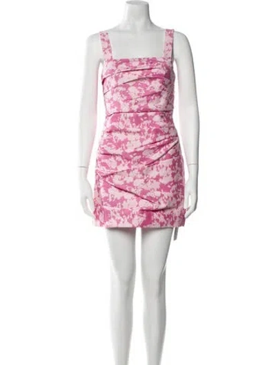 Pre-owned Acler Linen Mini Dress In Pink
