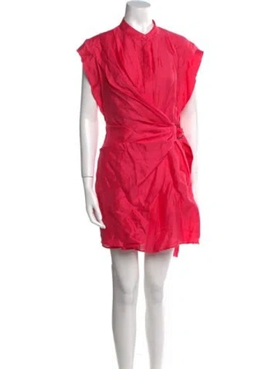 Pre-owned Acler Linen Mini Dress In Pink