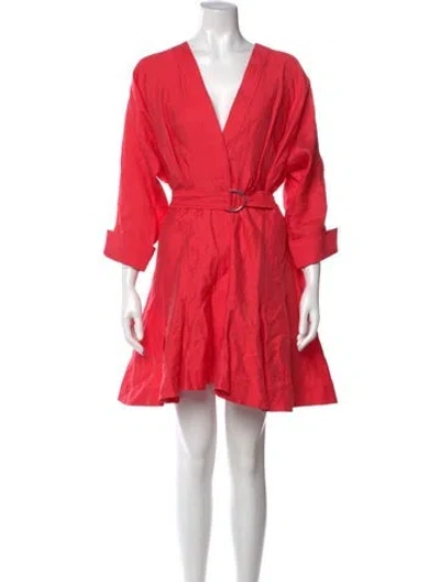Pre-owned Acler Linen Mini Dress W/ Tags In Pink