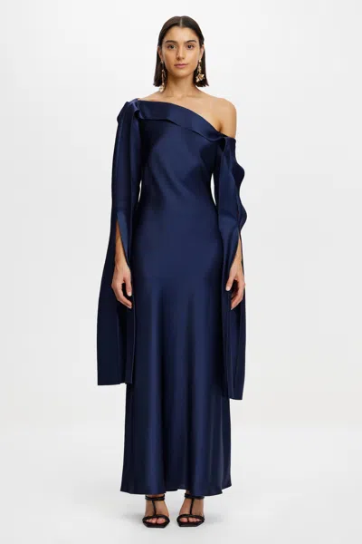 Acler Linhope Maxi Dress In Blue