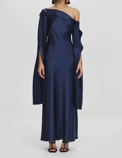 Acler Linhope Maxi Dress In Deep Sapphire In Blue
