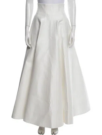 Pre-owned Acler Long Skirt In White
