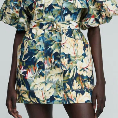 Acler Lovell Dress In Moody Floral In Green