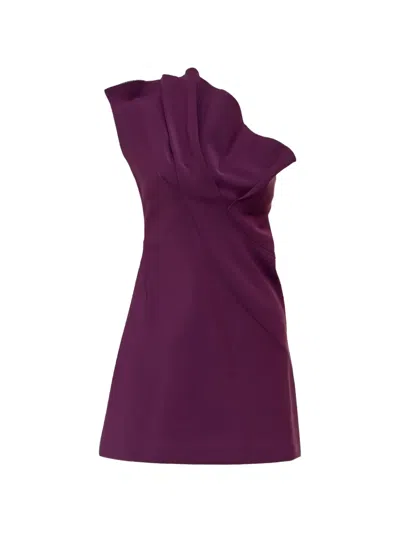 Acler Lugano One-shoulder Mini Dress In Purple