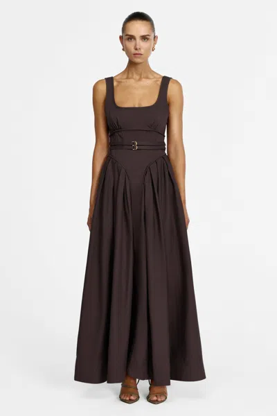 Acler Lutana Maxi Dress In Brown