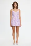 Acler Lyndon Mini Dress In Purple