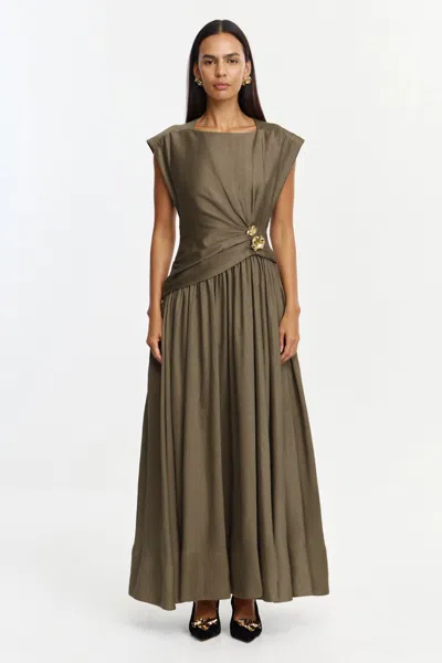 Acler Mannersly Maxi Dress In Green