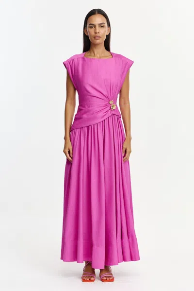 Acler Mannersly Maxi Dress In Pink