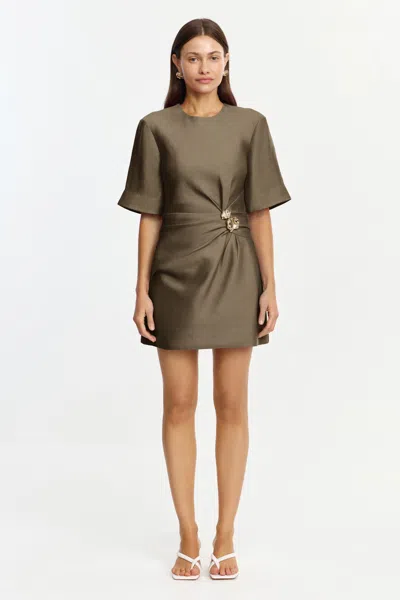 Acler Mannersly Mini Dress In Green