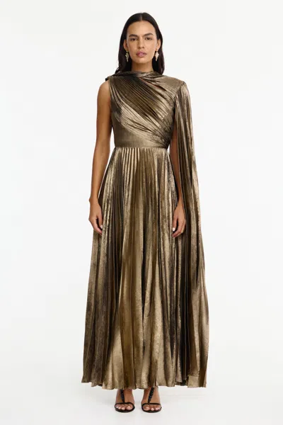 Acler Mapstone Maxi Dress In Gold