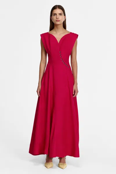 Acler Marney Maxi Dress In Red