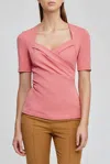 ACLER MARWOOD TOP IN PANSY PINK