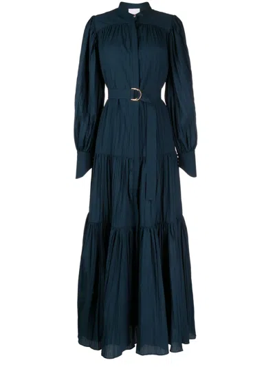 Acler Matthew Pleated Dress In Green