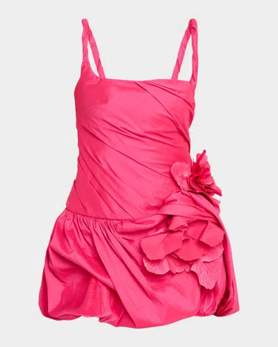 Acler Maxey Floral Mini Dress In Red