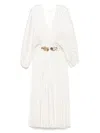 Acler Wonastow Plisse Maxi Dress In Neutrals