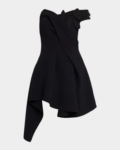 Acler Middletown Off-shoulder Mini Dress In Black
