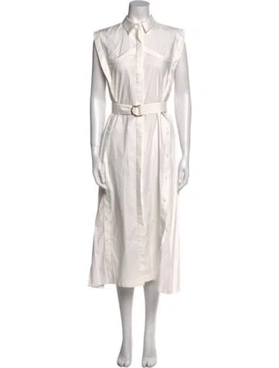 Pre-owned Acler Midi Length Dress In White