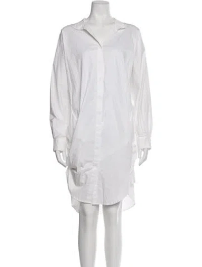 Pre-owned Acler Midi Length Dress In White