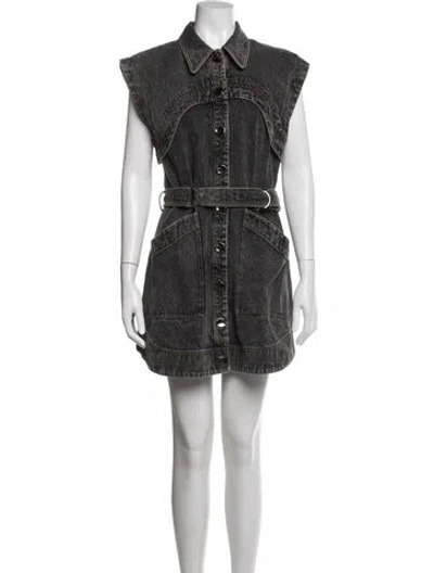 Pre-owned Acler Mini Dress In Black