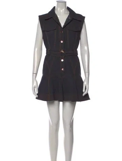 Pre-owned Acler Mini Dress In Black