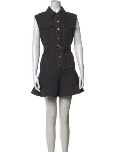 Pre-owned Acler Mini Dress In Black