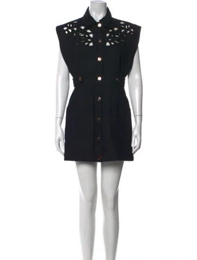 Pre-owned Acler Mini Dress In Black