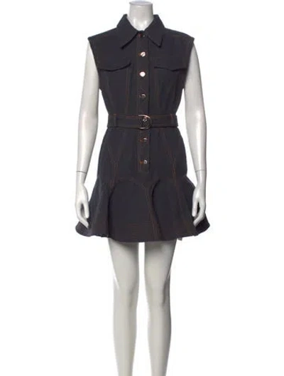 Pre-owned Acler Mini Dress In Black