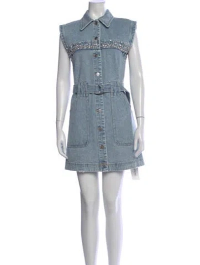 Pre-owned Acler Mini Dress In Blue